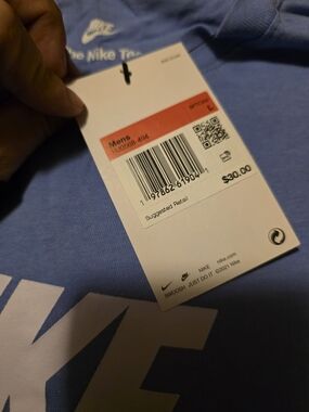 Nike Men’s Light Blue Graphic Logo Short Sleeve Tee